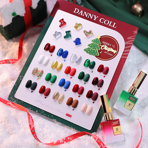 ชุดทำเล็บเจลคริสต์มาส DANNY COLL 24 สี ชุดเจลทาเล็บสีแดงเขียววิบวับสำหรับทำเล็บมือแบบมืออาชีพ ขายส่ง - Product Image 5