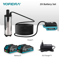 Pompe à eau électrique sans fil 50-80 L/min, pompe de transfert portable alimentée par batterie pour le nettoyage automobile