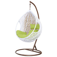 Fauteuil suspendu polyvalent en osier en forme de nid d'oiseau, chaise balançoire en forme de goutte d'eau pour appartement, hôtel et cour