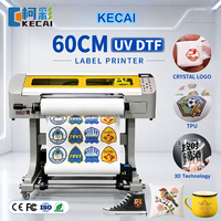 Imprimante DTF UV KECAI 60 cm à double tête DX7 pour films TPU en rouleau, machine d'impression grand format pour étiquettes et autocollants domestiques