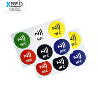 Logo personnalisé impression 25mm RFID étiquette de médias sociaux pièce PVC étiquette époxy NFC autocollant étiquettes de téléphone
