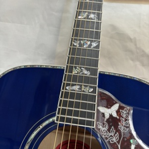 <span class=keywords><strong>กี</strong></span>ตา<span class=keywords><strong>ร์</strong></span>โปร่ง Hu.mingbird สีน้ำเงิน หน้าไม้สปรูซแท้ ไม่มี EQ ลายเสือ เคลือบเงา ขนาด 4/4 20 เฟรต สายเหล็ก 6 เส้น ระดับมืออาชีพ - Product Image 6