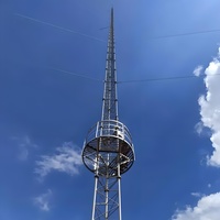 Menara Pengukur Angin Baja Tubular Berkinerja Tinggi Kehua Q235 Q345 Q420 Penyangga Anemometer 10m-200m