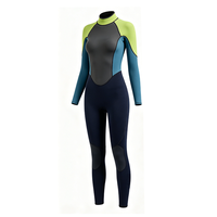 DIVESTAR Desain Khusus Wanita Wetsuit Lengan Panjang Resleting Belakang Depan Bernapas Termal Neoprena 3.0mm Jahitan Blind Stitch untuk Menyelam