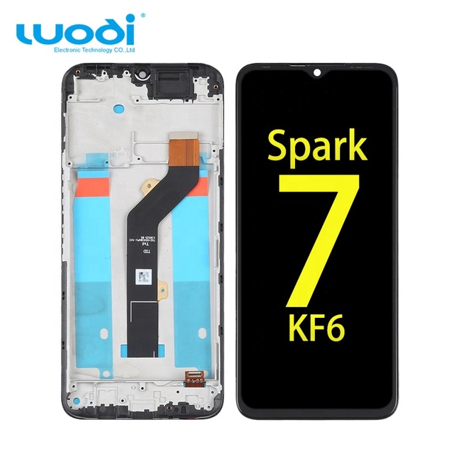 Mobile Phone Lcds for Tecno Spark 7 Pro 7t 7p Screen Para Techno Kf6 Display Touch Combo Ecran Tela Lcd