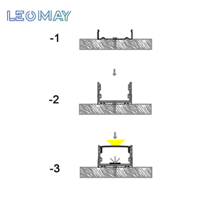 EU Giao hàng trực tiếp trong nhà trang trí chiếu sáng dải nhôm trắng kênh 1m 2m 3m nhôm 45 90 độ <span class=keywords><strong>LED</strong></span> hồ sơ - Product Image 2