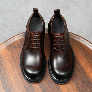 Chaussures de mariage classiques d'automne pour hommes en cuir véritable respirantes antidérapantes à lacets pour le bureau et les soirées - Product Image 6
