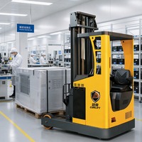 Chariot élévateur électrique avec batterie au lithium, type autoporté, pneus en polyuréthane, centre de charge 600 mm, modèle CQD15
