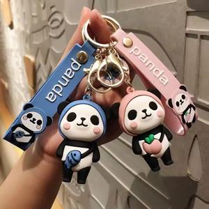 Llavero de Panda de PVC de Alta Calidad, Bonito y de Dibujos Animados, Colgante para Bolsa, Anillo de Goma Suave Personalizado para Regalo Creativo - Product Image 4