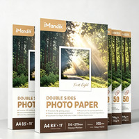 Papel Fotográfico para Inyección de Tinta, Tamaño Carta Estadounidense, 8.5 x 11 Pulgadas, 216 x 279 mm, Doble Cara, Brillante, 120 g/m² a 300 g/m²
