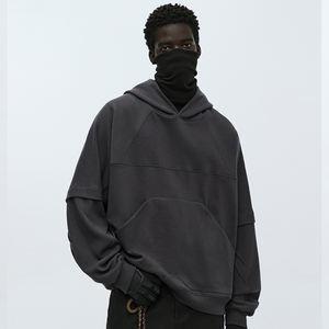 יצרני בגדים וופל-סריג קפוצ 'ון, גברים של סתיו החורף לגברים גופיות בגודל יתר פונקציונלי גודל overdie - Product Image 5