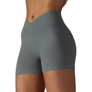 High-Waist Seamless Yoga Shorts with 3'' Butt-Lifting Squat-Proof Compression for Gym & Training Workout <b>Leggings</b> - Product Image 3