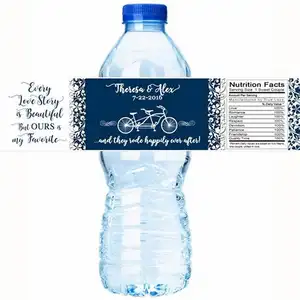 Custom Professional Printing Packaging Mineral Water Bottle Labels Juice Soda Waterproof Water Bottle Labels