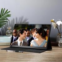Moniteur Portable 15,6 Pouces Tactile Double Écran avec Haut-parleur Dalle IPS Ultra Fine pour Ordinateur Portable et PC, Appareil de Jeu