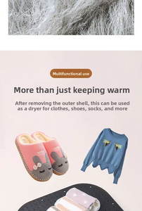 Scaldapiedi Elettrico Intelligente con Tappetino Riscaldante in Peluche e <span class=keywords><strong>Telecomando</strong></span> per Regolazione della Temperatura, Ideale per Casa e Ufficio in Inverno - Product Image 3