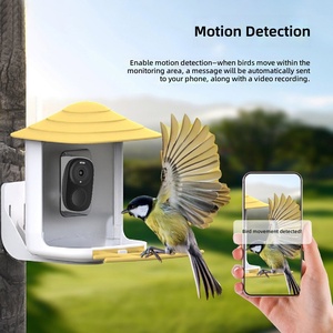 Mangeoire à <span class=keywords><strong>oiseaux</strong></span> intelligente avec caméra solaire pour la reconnaissance des <span class=keywords><strong>oiseaux</strong></span>, <span class=keywords><strong>application</strong></span> WiFi pour notification en temps réel, audio bidirectionnel, étanche pour l'extérieur - Product Image 2