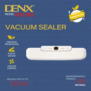 DENX DX1782 Smart Automatic Food Vacuum Bag Sealer Machine Saver Household Portable Food Preservation 120W 300MM Vacuum Sealer