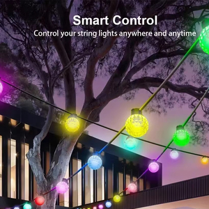 12m thông minh RGB <span class=keywords><strong>LED</strong></span> trang trí chiếu sáng chuỗi 25 đèn G40 ma thuật màu Bong Bóng đèn không thấm nước cho cắm trại & giáng sinh bầu không khí - Product Image 2