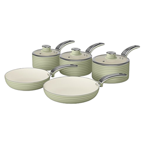 Juego de sartenes de aluminio <span class=keywords><strong>a</strong></span> granel con tapa de cristal, apto para <span class=keywords><strong>inducción</strong></span>, para uso familiar en el hogar, tradicional completo - Product Image 1