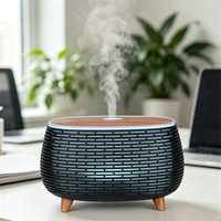 Diffuseur d'huiles essentielles 400 ml pour grande pièce, humidificateur d'arômes, décoration intérieure, chambre de bébé, lumières colorées, design décoratif, brume fine