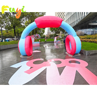 Gafas inflables de promoción de Marca, modelo de gafas inflables impermeables, réplica para eventos de marketing al aire libre