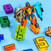 Jouets éducatifs pour enfants en plastique à construire soi-même, blocs de construction, déformation de chiffres, robot de déformation