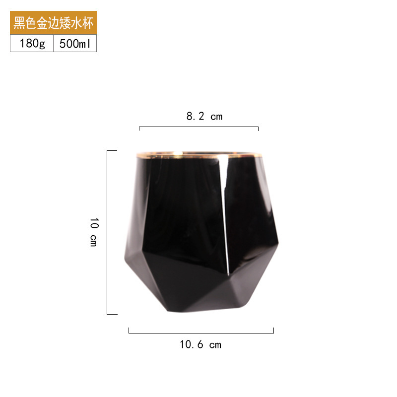 Tasse à eau courte Phnom Penh noire
