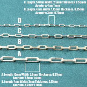 Nhà Máy Bán buôn 925 Sterling Bạc giấy Clip số lượng lớn chuỗi CuộN đối với trang sức làm vòng đeo tay vòng cổ - Product Image 3