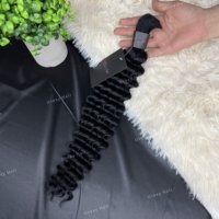 Cheveux humains 100% vierges non traités, naturels, ondulés profonds, en vrac, pour tresses bohèmes, sans trame, pour extensions de cheveux à tresser