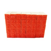 Boîte de 40 tampons en bois avec tampons en caoutchouc transparents, motifs animaux mignons et motifs de journal intime, pour scrapbooking, cadeaux et école