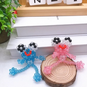 Kids Souvenir Cute Animal Car <b>Keyrings</b> Promotion Gifts School Bag Charm DIY Phone Decoration Acrylic Beads Cartoon Frog Keychain - Product Image 2