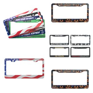 Profesional personalizado Metal Acero inoxidable europeo Anime coche/motocicleta matrícula marco número matrícula cubierta - Product Image 1
