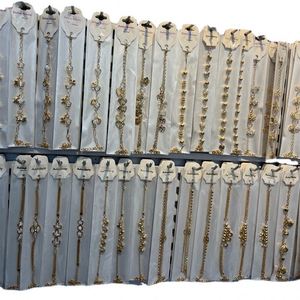 Pulseras de Cadena con Eslabones Geométricos de Aleación Chapada en Oro Estilo Vintage 2026 con Circones, Estilo Dulce Coreano, Tipos Surtidos, Moda Unisex - Product Image 5