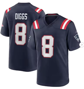 เสื้อฟุตบอลนิวอิงแลนด์แบบมีโลโก้สั่งทำสำหรับผู้ชาย เสื้อแขนสั้นปักลาย ไซส์พลัส ชุดยูนิฟอร์ม # 10 เดรก เมย์ # 12 เบรดี้ - Product Image 2