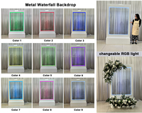SLOOTH Offre Spéciale White Metal Entrance Falls Wedding Fountain Welcome Sign Waterfall Welcome Sign
