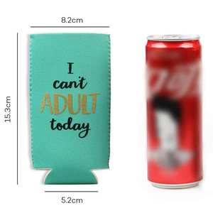 Protège-canettes isothermes en néoprène écologiques de 16 oz pour canettes fines – Idéal pour la bière - Product Image 2