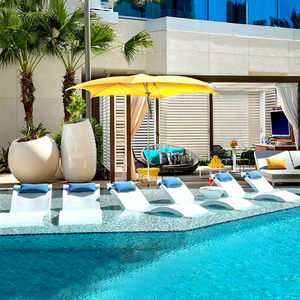 Promotion <span class=keywords><strong>de</strong></span> meubles d'extérieur élégants Chaise longue en <span class=keywords><strong>plastique</strong></span> durable Chaises longues pour bronzer pour piscine jardin hôtel - Product Image 1