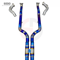 Échappement complet en titane SD pour BMW M5/M6 F10/F06 F12 F13 4.4T V8 2011-2016, avec downpipe droit et doubles silencieux, pour optimisation des performances