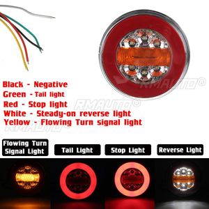 ไฟท้ายรถพ่วง LED 12 ดวง 24V ไฟเบรก ไฟเลี้ยวแบบไหล ไฟท้ายรถยนต์ รถบัส รถคาราวาน รถแคมป์เปอร์ รถบรรทุก รถแทรกเตอร์ - Product Image 3