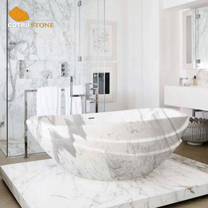 Bad Voor Douche Marmer Producten Vrijstaande Eenvoudige Vierkante Whirlpools Marmeren Bad - Product Image 3