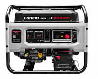 Generador de gasolina LONCIN de 9kw trifásico con inversor, tipo marco, arranque eléctrico, con ruedas, tanque de combustible de 40L, modelo duradero, 12h, certificado CE