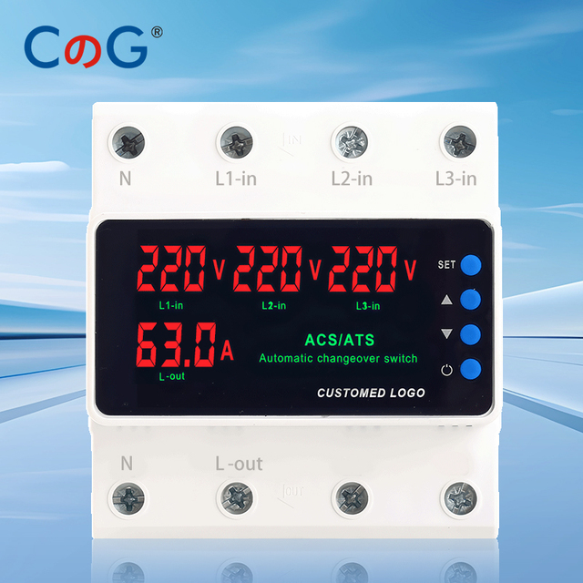 STATS-04 Automatic Transfer Switch with 4 Digital Display and Over/Under Voltage Protection