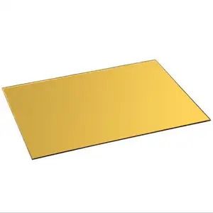Shuohang 1-5mm Acrylic Single side Mirror Sheet Gold Sliver Color PMMA Mirrored Acrylic Plate