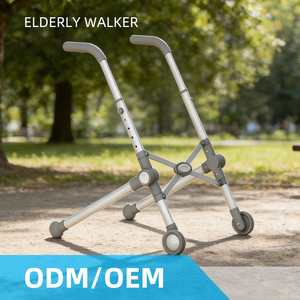 Déambulateur pliable pour personnes âgées, aide à la marche, canne, aide à la mobilité, aide à la rééducation, déambulateur avec main courante - Product Image 2