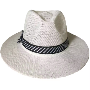 Thời trang Đan đồng bằng Panama <span class=keywords><strong>Hat</strong></span> giá rẻ usd0.7 tùy chỉnh mũ rơm - Product Image 3