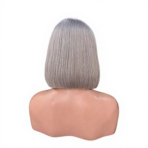 ราคาถูก # วิกผมบ๊อบสั้นแบบลูกไม้ด้านหน้า 613 Virgin Remy Human Double Drawn Lace Front Single Weft สำหรับผู้หญิงผิวสีดำ ความหนาแน่น 200%  แบบลอนลึก - Product Image 1
