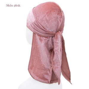 Chapeau de pirate à longue queue en velours rayé pour enfants Dingcai, grande taille, foulard, <span class=keywords><strong>durag</strong></span> - Product Image 6