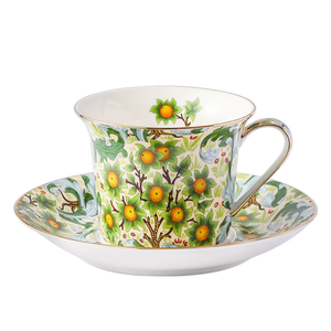 Ensemble de tasses à thé en porcelaine avec bordure dorée personnalisée, théière et tasses décoratives, théière en céramique de luxe avec tasse et soucoupe - Product Image 3