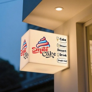 Outdoor Waterproof Illuminated Acrylic Business Signs <b>Led</b> Advertising Lightbox Custom Light Box <b>Sign</b> for Restaurants Coffee Shop - Product Image 1