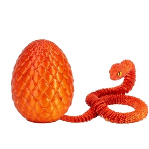 Latest Colorful Pla Joint Moving Easter Snake Dragon Egg 3D Printed Viper <strong>Anime</strong> Toy Price - Product Image 1